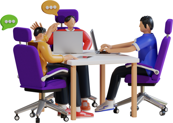 Business meeting 3D Illustration