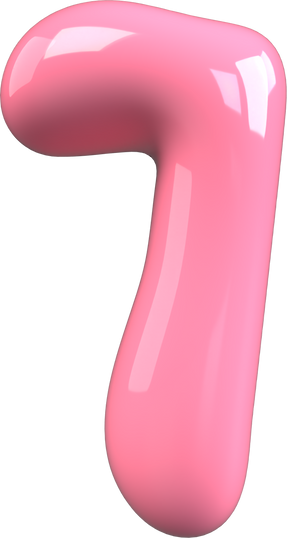 Pink 3D Bubble Gum Number 1