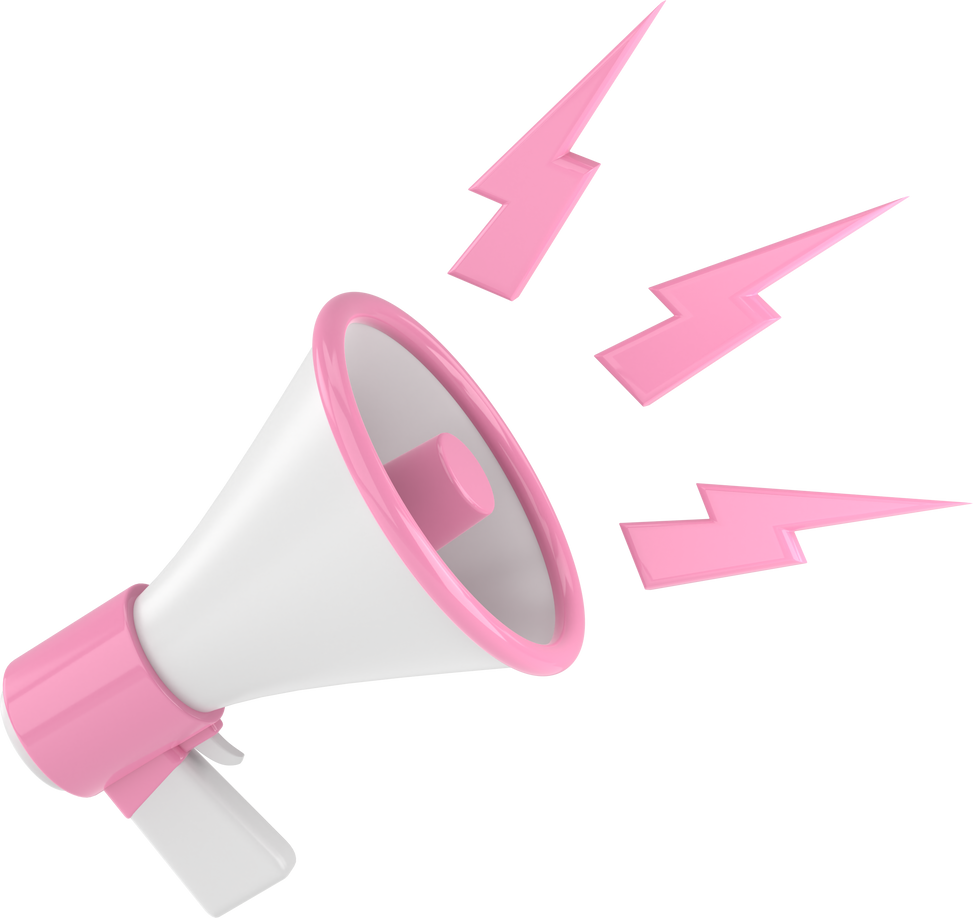 Megaphone. 3D illustration.